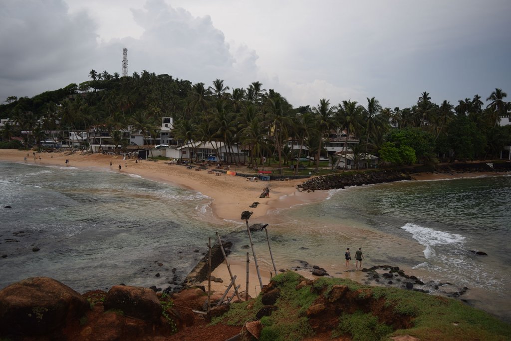 Mirissa strand - foto vanaf parrot rock