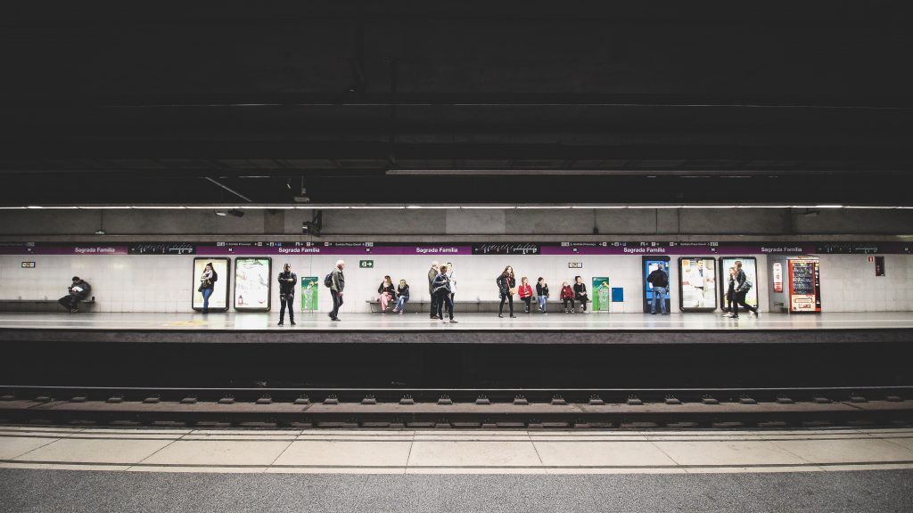 Metro station in Barcelona 