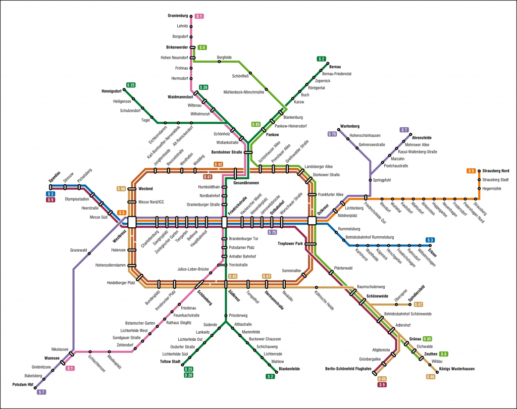 S-Bahn Berlijn map