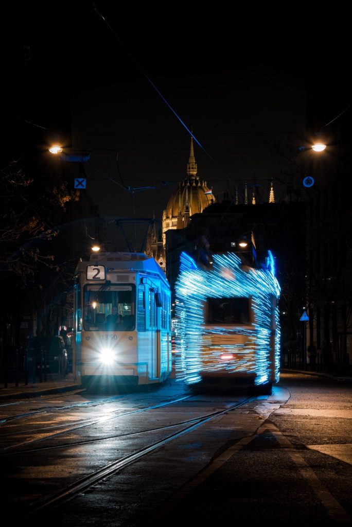 Winter in Boedapest, tram lijn 2