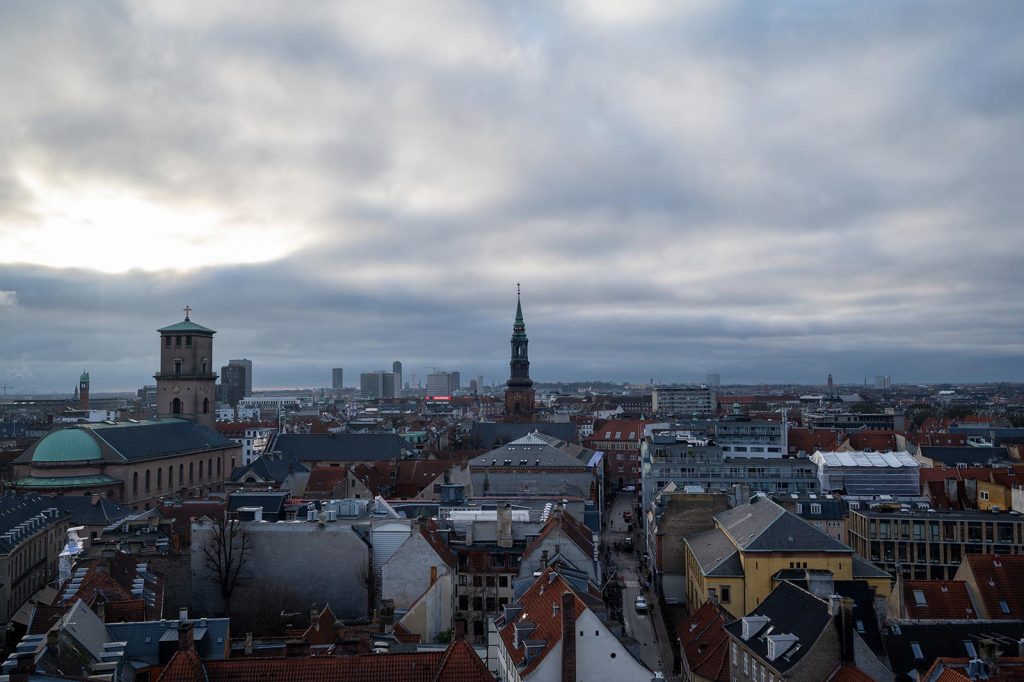 Uitzicht van de ronde toren van Kopenhagen